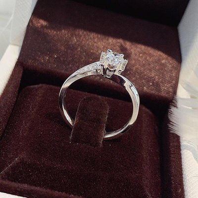 眾信優品 1.5ct莫桑石戒指moissanite ring 滿鑲女小眾個性 2周髮貨YS1156