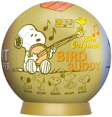 2003-384 絕版60片3D球型日本進口拼圖．SNOOPY 史努比