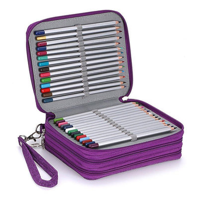 新款大容量72色收納鉛筆美術繪畫工具筆袋學生文具盒筆簾包郵
