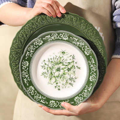 復古碗碟套裝家用新婚喬遷禮物碗盤筷陶瓷瓷器餐具套裝禮盒