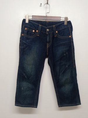 【G.Vintage】Levi Levi's 925  深藍色低腰直筒七分牛仔褲28腰