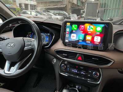 HYUNDAI Santa Fe專用10吋QLED螢幕安卓機 8核心 正版導航 CarPlay 網路電視 現代山土匪
