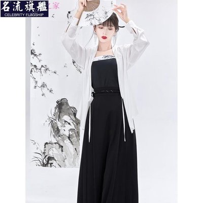 池夏中國符號·松月夜短衫4.5米擺馬面裙 原創改良漢服女日常