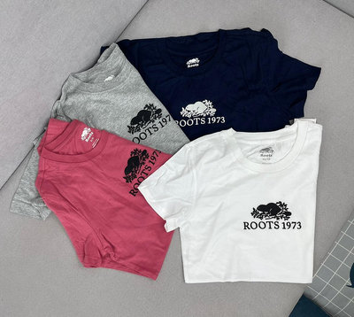 【全新現貨】Roots R17-男女同穿夏季純棉圓領短袖T恤 情侶款