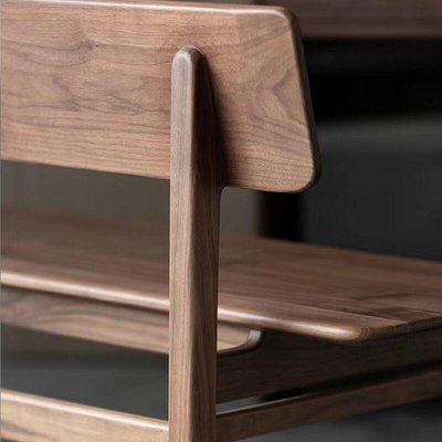 靠背長條凳北美黑胡桃木實木長板凳換鞋凳櫻桃木長椅代簡約餐椅 自行安裝