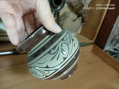 稀有圖騰陶甕/早期小陶甕豬油罐