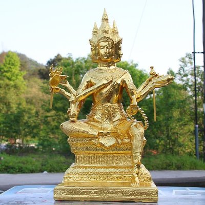 熱銷現貨-19寸泰國四面佛佛像有求必應大八臂梵天王神像家用客廳風水擺件，特價