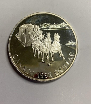 二手 加拿大一1992年 錢幣 銀幣 硬幣【奇摩錢幣】1641