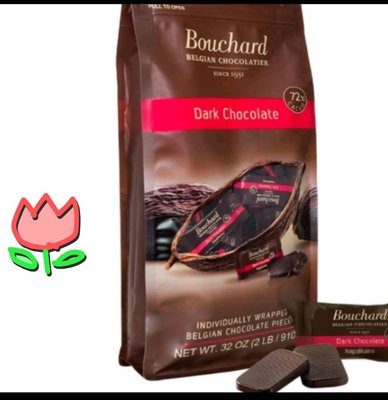 現貨 快喔  Bouchard 72% 黑巧克力 910 公克 小q代購 南屯好市多
