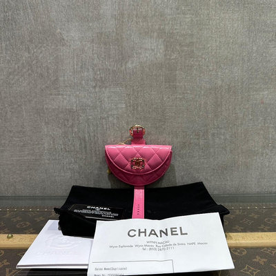 Chanel/香奈兒粉金手環包腰包