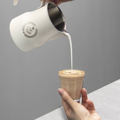 熱銷 威朗普百貨咖啡器具304不銹鋼拉花杯大肚打奶缸350450ml專業打泡奶泡杯泡缸