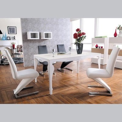 ☆[新荷傢俱]23G 837☆ 北歐4.3尺白色玻璃餐桌(白) 簡約現代  餐桌  洽談桌  會議桌  設計款