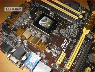JULE 3C會社-華碩ASUS Z87-PLUS Z87/DDR3/5X防護/UEFI/良品/ATX/1150 主機板