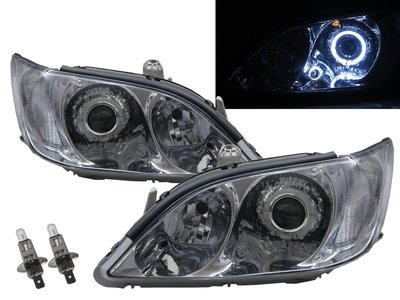 卡嗶車燈 TOYOTA 豐田 CAMRY 凱美瑞 XV30 02-03 光導LED天使眼光圈魚眼 大燈 電鍍