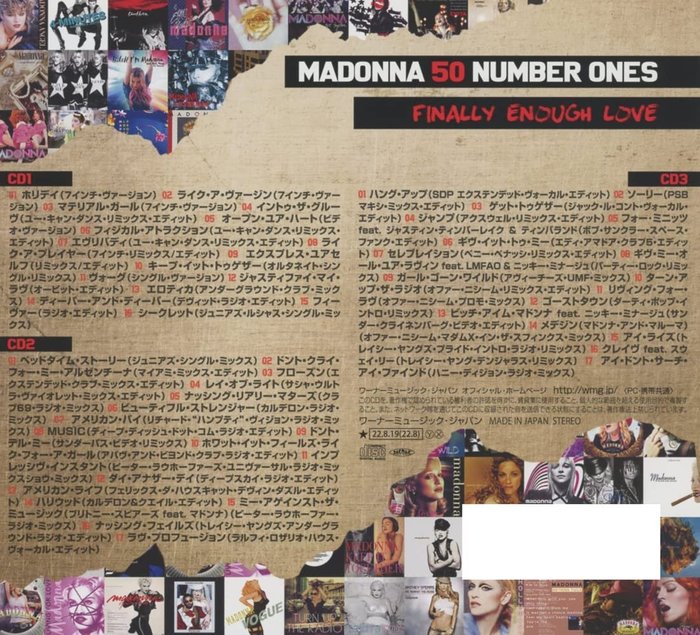 特優代購 Madonna 瑪丹娜 Finally Enough Love 50 Number Ones 混音 CD 日版 | Yahoo奇摩拍賣