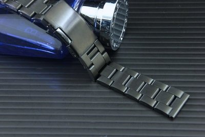 22mm黑色PVD全拉砂超值平頭實心三版不鏽鋼錶帶sbbn zenwatch2 sw 華為
