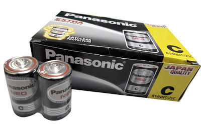 安心買~ 國際牌Panasonic NEO 2號C電池 碳鋅電池 (另有1號3號4號)