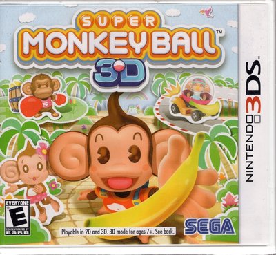 3DS美規專用遊戲 超級猴子球 3D Super Monkey Ball 3D美版【板橋魔力】