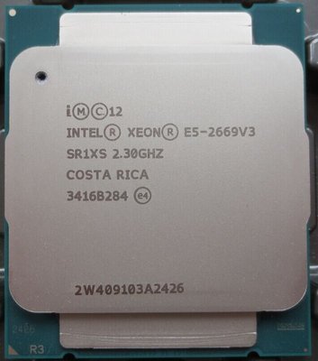 【含稅】Intel Xeon E5-2669 V3 2.3G 12C24T 2011-3 QS正顯散片CPU 一年保