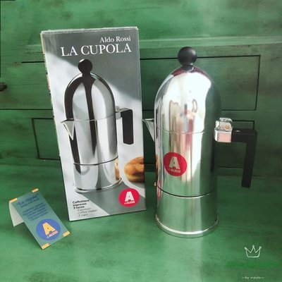 【熱賣精選】現貨 意大利 alessi 咖啡摩卡壺 M.La Cupola 單閥意式濃縮咖啡機