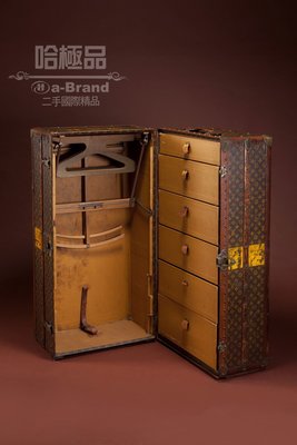 【哈極品】古董逸品《LOUIS VUITTON 古董VINTAGE 字紋大型行李箱》