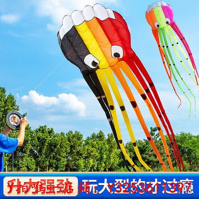 風箏2024新款大人專用網紅微風易飛超大章魚濰坊高端立體軟體風箏批發戶外