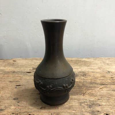 日本小銅瓶 銅花瓶 中古物品難免哪里不完美，事多者繞行！實價