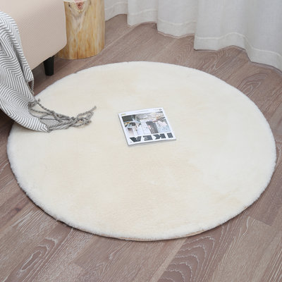 現貨熱銷-仿兔毛圓形地毯長毛絨臥室床邊毯現代簡約ins房間梳妝凳網紅地毯爆款