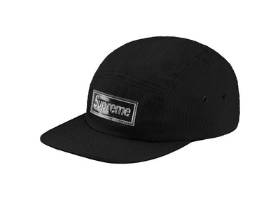 HJ - Supreme Nylon Pique Camp Cap 黑 五分割 18ss Hat 帽 老帽
