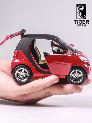 窩美 (孩童最愛)smart仿真合金玩具車 回力車小車警車小汽車模型