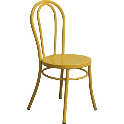 【YOI】烏托餐椅 - 黃色【黑黃白3色可選】鐵管烤漆(另有高腳椅/工業風/loft)YRD-006