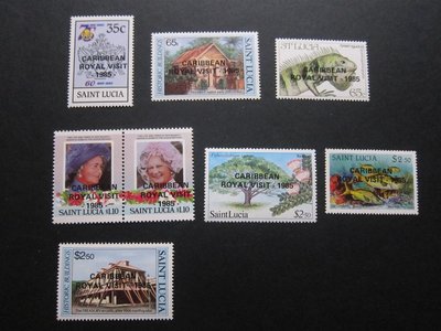 【雲品五】聖盧西亞St Lucia 1985 Sc 796-802 set MNH 庫號#B515 62949