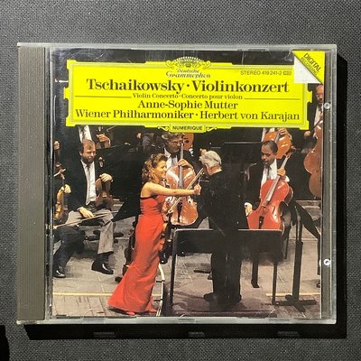 Tchaikovsky柴可夫斯基-小提琴協奏曲 Mutter慕特/小提琴 Karajan卡拉揚/指揮 舊版1988年德國01首版無ifpi