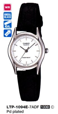 全新CASIO手錶(美運公司)LTP-1099E/1094E(數字面/釘字面)【真皮錶帶高級淑女錶】