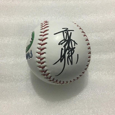 日本職棒NPB 西武獅 CPBL統一獅 富邦悍將『郭泰源』親筆簽名球，西武隊徽LOGO紀念棒球