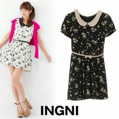 日本品牌INGNI玫瑰花柄洋裝