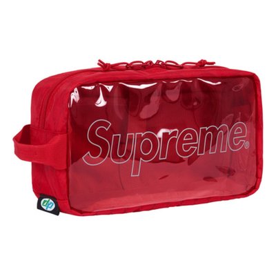 2018AW Supreme 45th Utility Bag 紅色 透明 手拿包