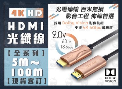 年末特賣🚀40米 光纖HDMI線 符合CE ROHS工程級 40M 支援3D 高清螢幕線 杜比技術 無耗損 抗衰減