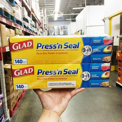 【MAXX美國代購】美國直郵 Glad Press'n Seal 水果食物保鮮膜手壓真空膜26米2件套