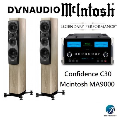 台北音響 兩聲道組合超值搭配  Mcintosh MA9000+Confidence C30 100%公司貨