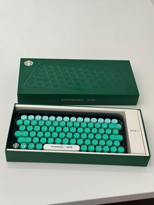 鍵盤 星巴克洛斐Lofree合作款粉色綠色機械鍵盤適用于電腦平板辦公