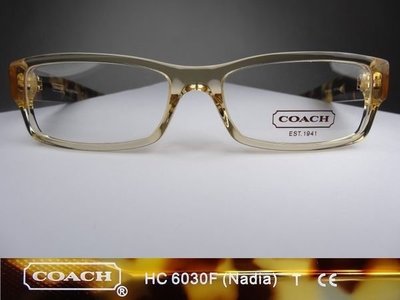 信義計劃 眼鏡 COACH HC 6030F 光學眼鏡 琥珀色 膠框 方框 藍光 全視線 多焦 eyeglasses
