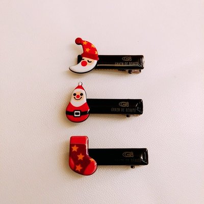 韓國   GRAIN DE BEAUTE 聖誕壓夾 ( 夾長3.5cm )