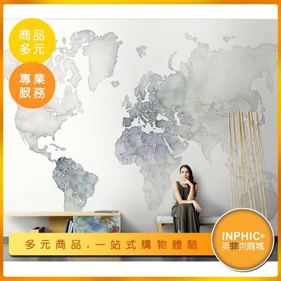 INPHIC-世界地圖壁紙 壁貼 背景牆-IBAB00410BA