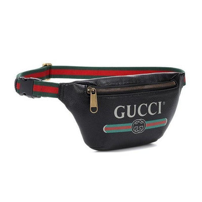 二手 GUCCI 黑色 cuir avec logo Gucci Mini 腰包