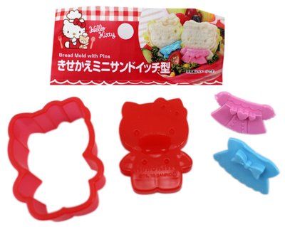 【卡漫迷】 Hello Kitty 吐司 模型 紅 ㊣版 日版 模具 壓模器 模形 飯糰 造型 凱蒂貓 米飯白飯 餅干