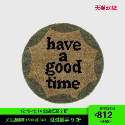 Have A Good Time Circle Military Frame Rug 地毯男HBX YY商城