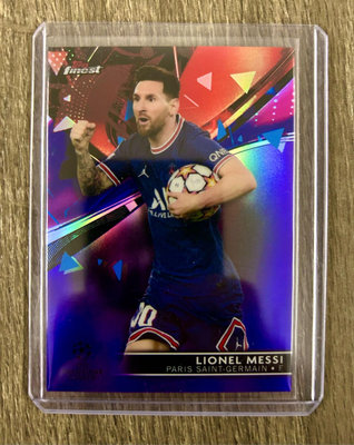 2022 Topps Finest UEFA 梅西 Lionel Messi Purple Refractor 紫亮特卡 限量299張