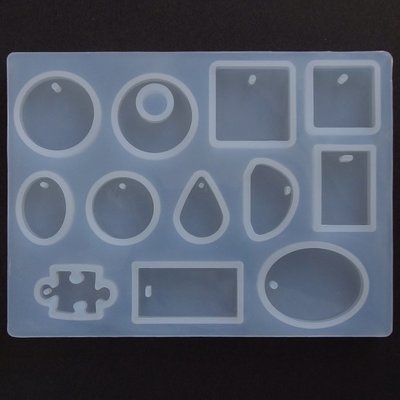 King Day【日本原裝】Craft 透明矽膠軟模：12種圖案/正方形/橢圓/標籤/拼圖