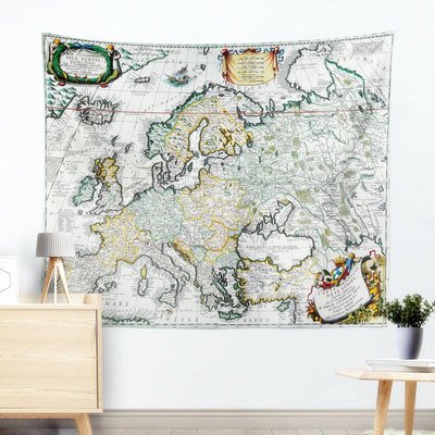 【M WareHouse】復古世界地圖掛布 掛毯 。B2006027